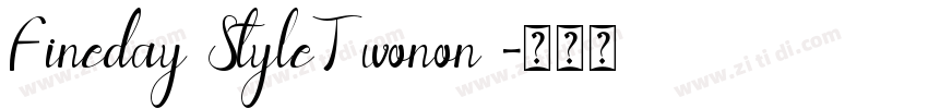 Fineday StyleTwonon 字体转换